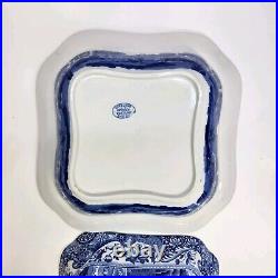 Copeland Spode Square Covered Vegetable Tureen Blue Italian (Old Backstamp)