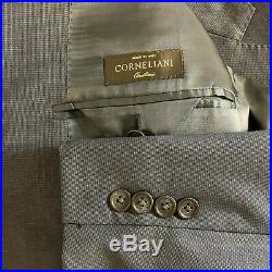 Corneliani Italian luxury blue nailshead 2 piece suit men size 44r 37x28 2B2V
