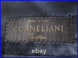 Corneliani Mens Pure Wool Solid Navy Blue Italian Blazer Jacket Sport Coat 48 R