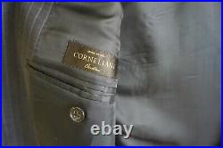 Corneliani Saks Fifth Avenue Men's 2 Piece Wool Striped Blue Suit 40R 32W x 28L