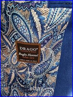 Custom 2 Piece Wool Drago Aldrich Electric Blue Italian Suit 44R. Pants 34x32