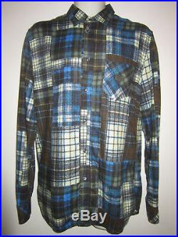 DIESEL S-Patch Casual Shirt Blue Multi Italian Cotton & Viscosa Blnd Sz M $275