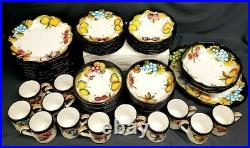 DIP A MANO Italian Pottery FRUITS Hand Painted SERVICE FOR 12 + Serving Pieces