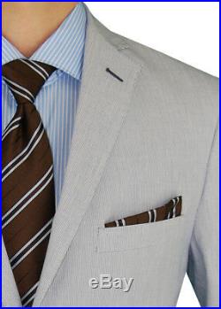 DTI BB Signature Italian Mens Suit 2 Button Trim Fit Center Vent Jacket Piece