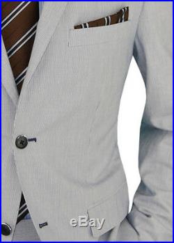 DTI BB Signature Italian Mens Suit 2 Button Trim Fit Center Vent Jacket Piece