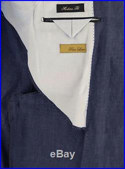 DTI BB Signature Italian Mens Suit Linen Two Button Jacket 2 Piece Modern Fit