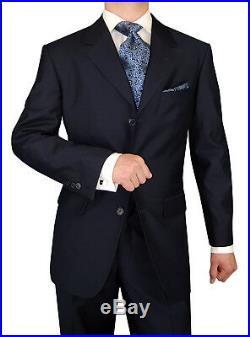 DTI GV Executive Italian Mens Wool Suit 3 Button 2 Piece Suits Jacket Trousers