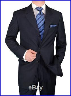 DTI GV Executive Mens Italian Suit Wool 3 Button 2 Piece Jacket Pants