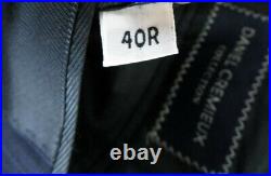 Daniel Cremieux Navy Blue Italian Suit Size 40R, Pinstripe Coat w Matching Pants