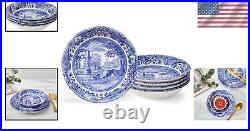 Dishwasher Safe Blue Italian Cereal Bowls 6.5-Inch Set of 4 for All Occasions