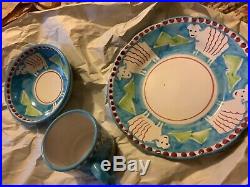 EXCELLENT CONDITION Vietri SOLIMENE 3-Piece Place Set Mug, Bowl and Small Plate
