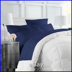 Egyptian Luxury Hotel Collection 4-Piece Bed Sheet Set Deep Queen, Navy
