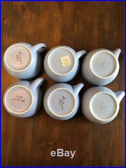Elsa Peretti Tiffany Co Italy Thumbprint 10 Piece Tea Set Pot Sugar Creamer Blue