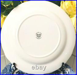 English Spode Blue Italian Dinner Plate Set Of 4 Freezer Microwave Dishwash Safe