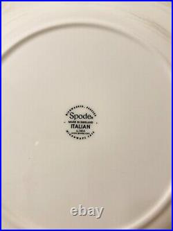 English Spode Blue Italian Dinner Plate Set Of 4 Freezer Microwave Dishwash Safe