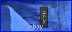 Escada Royal Blue Italian Wool Blazer Size 0