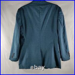 Etro Sport Coat Blazer 100% Lana Wool Mens 48 EU 38 US Blue Italian