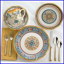Euro Ceramica Duomo Collection Italian-Inspired 16 Piece Ceramic Dinnerware