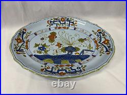 FAENZA Garofano Blue Carnation Sigma Soup Tureen Lid Ladle & Under Plate Italy