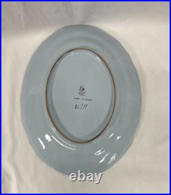 FAENZA Garofano Blue Carnation Sigma Soup Tureen Lid Ladle & Under Plate Italy