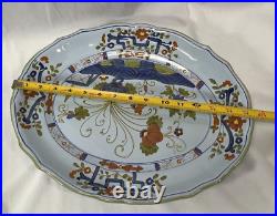 FAENZA Garofano Blue Carnation Sigma Soup Tureen Lid Ladle & Under Plate Italy