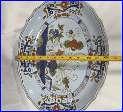 FAENZA Garofano Blue Carnation Sigma Soup Tureen Lid Ladle & Under Plate Italy