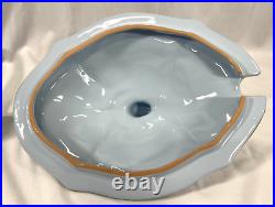 FAENZA Garofano Blue Carnation Sigma Soup Tureen Lid Ladle & Under Plate Italy