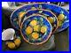 FOUR-PIECE-SET-ITALIAN-Hand-Painted-platters-and-pitcher-Blue-Lemons-01-li