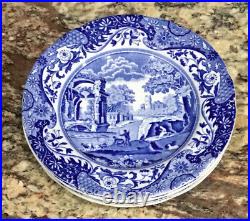 Four(4) Spode England Scalloped Blue Italian Bread Plates 6 1/2d Look Unused
