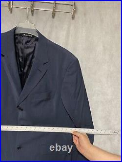 Fumagalli's Italy Men 3 Button Suit 44R Blue Italian Wool Pants 38X28.5 Luxury