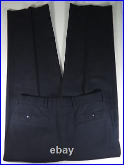 Giorgio Armani Black Label Pure Wool Solid Navy Blue Italian Men Suit 34x31 40 R