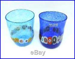 Glasses Glass Murano 2 Piece Murrina Multicolour Blue Easy for Use Regal