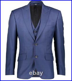 HARDY AMIES 3 PIECE POW Check SOFT ITALIAN WOOL Suit UK46 EU56 C46 x W40 NEW