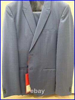 HUGO BOSS 3 PIECE SUIT S 38 Brand New W All Tags. Sky Blue Italian Fabric