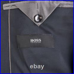 HUGO BOSS Blazer Mens 40R Johnstons5 Navy Blue Italian Wool Modern Suit Jacket