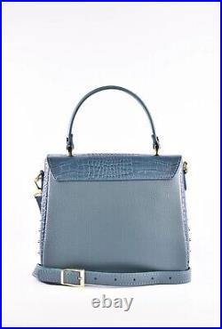 Hand Bag Light blue Italian Leather Women Genuine Leather Bag