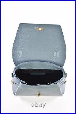 Hand Bag Light blue Italian Leather Women Genuine Leather Bag