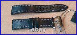 Handmade 20mm Badalassi Mid Navy Blue. Italian Leather Watch Strap Q/R pins