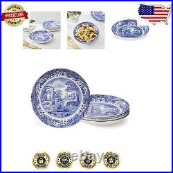 Handmade Blue Italian 9-Inch Pasta Bowl Set of 4 Microwave & Dishwasher Safe