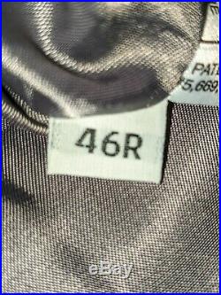 Hart Schaffner Marx Men's Wool Pinstripe Black grey/blue 2 Piece Suit 46R 40x30