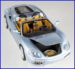 Hot Wheels Elite 1/18 Ferrari 360 Modena Spider Titianium Blue Italian Job P9905