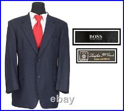 Hugo Boss Men's Blue Italian Cerruti Pure Kashmir & Wool Sport Coat Blazer 44R