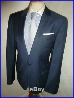Hugo boss blue winter suit guabello italian 2 piece fall 38 jacket x 32 trousers