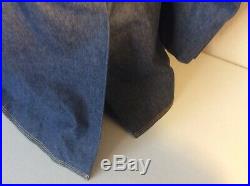 IL Canto Mens 52L Blue Denim 3 Piece Designer Suit Color Contrast Stiching