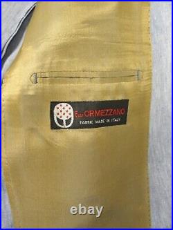 Ibiza F. LLI Ormezzano Mens Blazer 44R Blue Italian made Linen Model CARBO