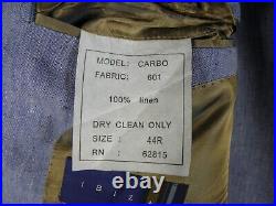 Ibiza F. LLI Ormezzano Mens Blazer 44R Blue Italian made Linen Model CARBO