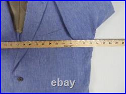 Ibiza F. LLI Ormezzano Mens Blazer 44R Blue Italian made Linen Model CARBO