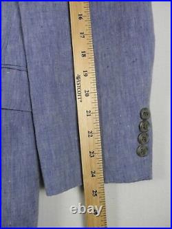 Ibiza F. LLI Ormezzano Mens Blazer 44R Blue Italian made Linen Model CARBO