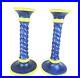 Intrada-Italian-15-Candlestick-Holders-Pair-Ceramic-Made-in-Italy-Candle-Blue-01-mcs