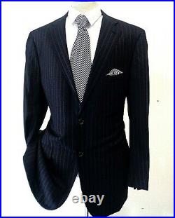 Isaia Napoli The World Prestigiou Men 2 Piece Suit Made In Italy Label Size 56l